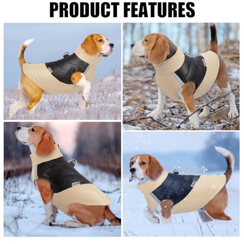 TYXHXTF Hundemantel Wasserdicht für Kleine und Mittelgroße Hunde - Winter Warme Jacke Winddicht für Kaltes Wetter