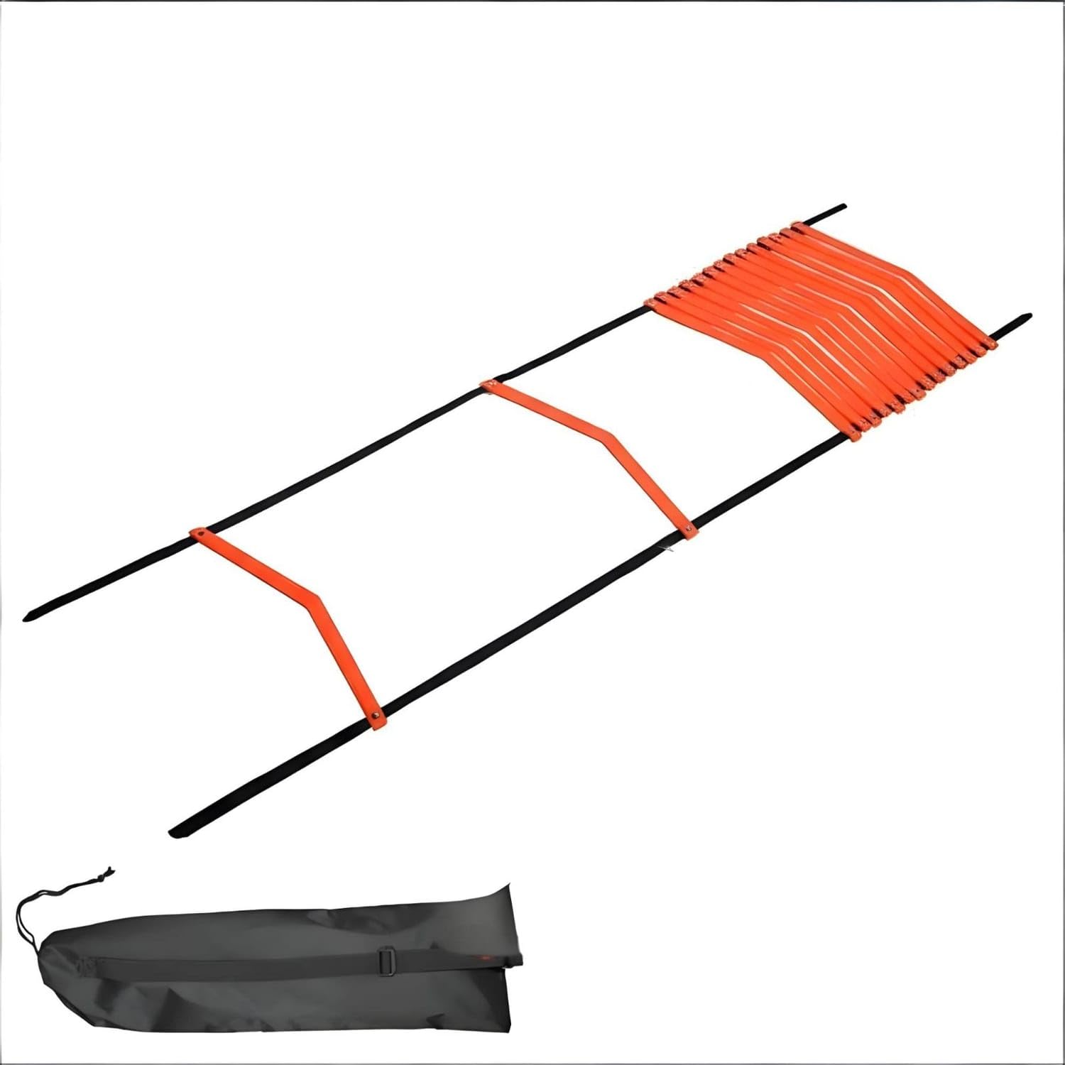High Toughness V-Shaped Agility Ladder 8M 16-section Nylon Orange | Long-Lasting Construction Enhanced Stability V-Shaped Fixed Spacing Portable Convenience Nylon Orange 8M 16-section-image-28
