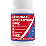 35mg Liposomal Astaxanthin Supplement - Powerful Antioxidant Support for Skin, Joint & Eye Health - Natural Anti-Aging Formula with Pure Astaxanthin - Vegan, Non-GMO, 60 Capsules
