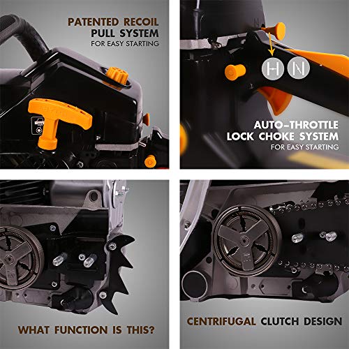 X-BULL 20-Inch Gas Powered Chain Saw 58cc