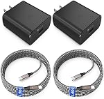 45W USB-C Charger, SCRUAK 2-Pack 45 Watt Super Fast Charger Type C Wall Charging Block with 2X 10FT Type C Cable for Samsung Galaxy S26 Ultra/S26/S25+/S24 Ultra/S24+/S23/S22/S20,Note 10/20,Tab S9/S8