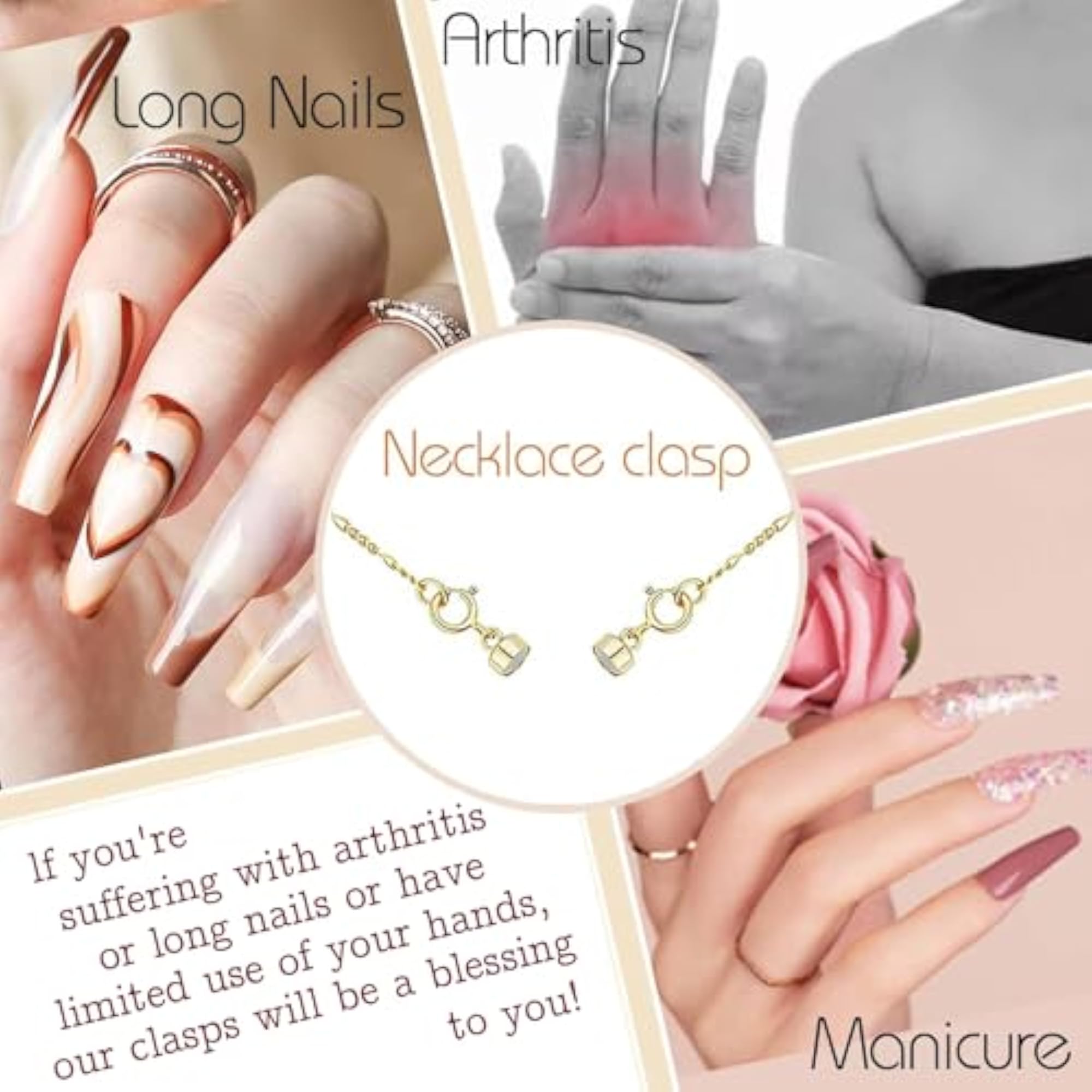 Strong Magnetic Necklace Clasps and Closures, Gold Plated