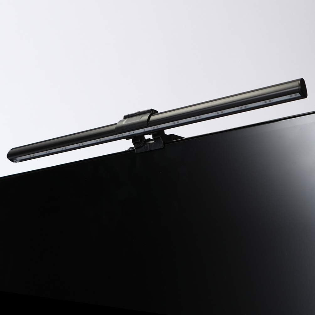 Uonlytech Computer Monitor Clip Light USB Power E-Reading Screen Lamp Eye for Home Office Study Black Screen Hanging Lamp
