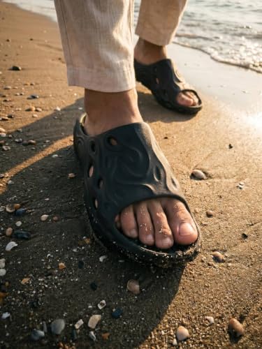 Image of Bacca Bucci Drift Foam Recovery Clogs for Men | Lightweight EVA Slip-On Slides | Breathable Quick-Dry Comfort Sandals