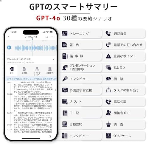 ClicoByte CHIME NOTE PRO AI ボイスレコーダー の商品画像 3