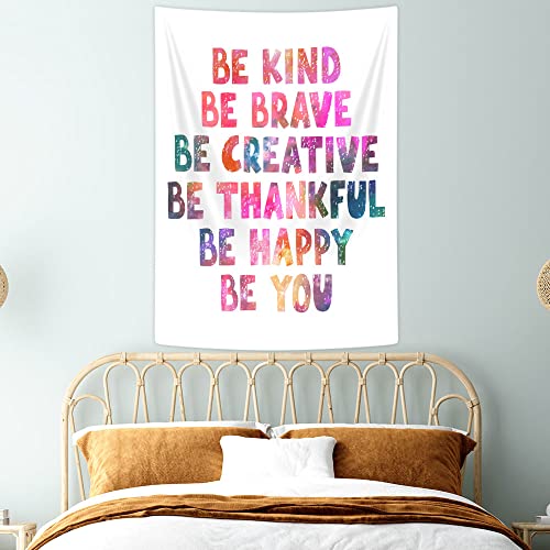 Positive Inspirational Quote Tapestry Motivational Wall Art Office Wall Decor Home Decor Watercolor Rainbow Style Tapestry For Bedroom Living Room Dorm 40X60 #TOP3