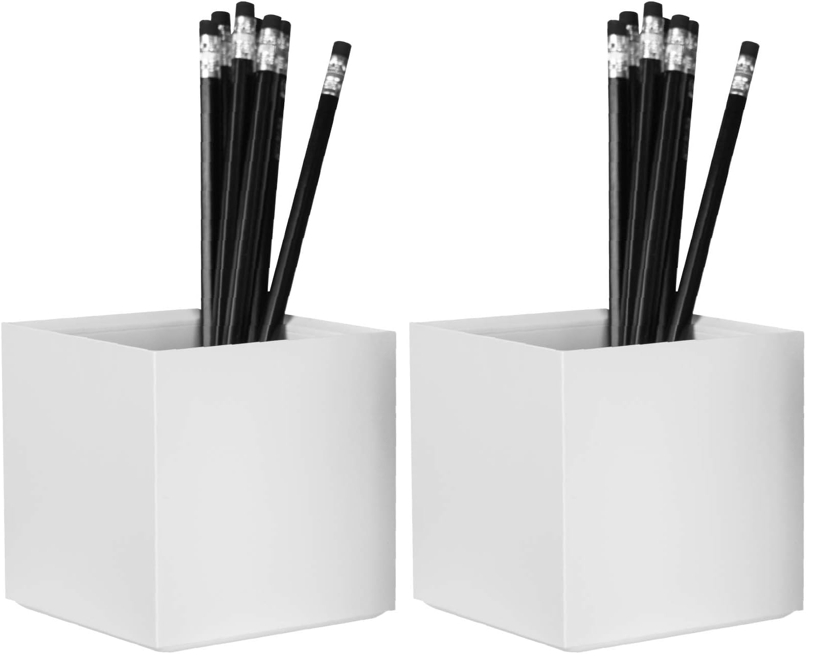 Office Konnect Pencil Cup Desk Organizer by Bostitch – Single (Pack of 2), Plastic, White, Pack of 2, Model KT2-TLCUP-WHT