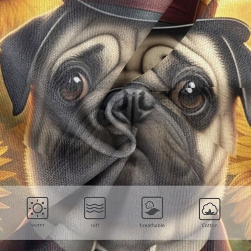 Bulldog Gentleman Sunflower Cute Panties Girl Toddler Underwear Custom Cotton Colorful Kids Briefs Undies 2t3