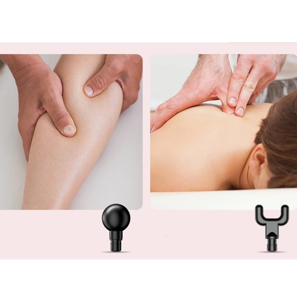 XMING 4 głowice masujące pistolet do masażu dziewczyny Mini masażer mięśni profesjonalnej klasy Home Fitness wielofunkcyjny cichy instrument z membraną mięśniową (Color : Bianco)
