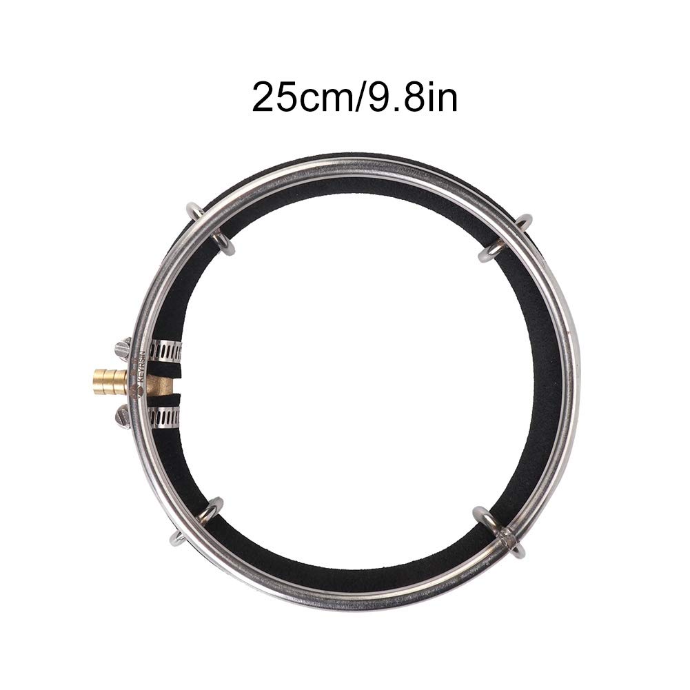 Anello diffusore d'aria, aeratore di ossigenazione per laghetto rotondo robusto e durevole, anello diffusore di bolle d'aria per acquario Generatore di boccette di ossigeno per laghetto (25 cm)