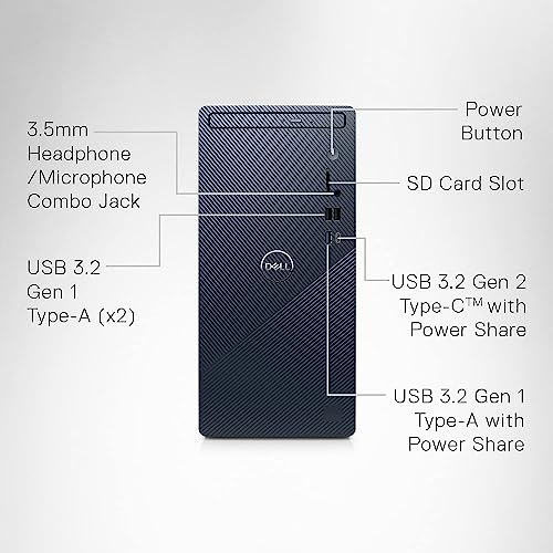 Dell Inspiron 3030 Desktop PC Computer Tower | 14th Gen Intel Core i7-14700, 64GB DDR5 RAM, 1TB NVMe, Intel UHD Graphics 770, WiFi 6, Windows 11 Home | Mist Blue - Image 5