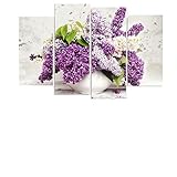 ★Envio rapido y seguro MAlex Cuadro en Lienzo Pared Cuadro en Lienzo Arte decoración Moderna Art Deco Lona Pintura al óleo Flores Lavanda sin Marco