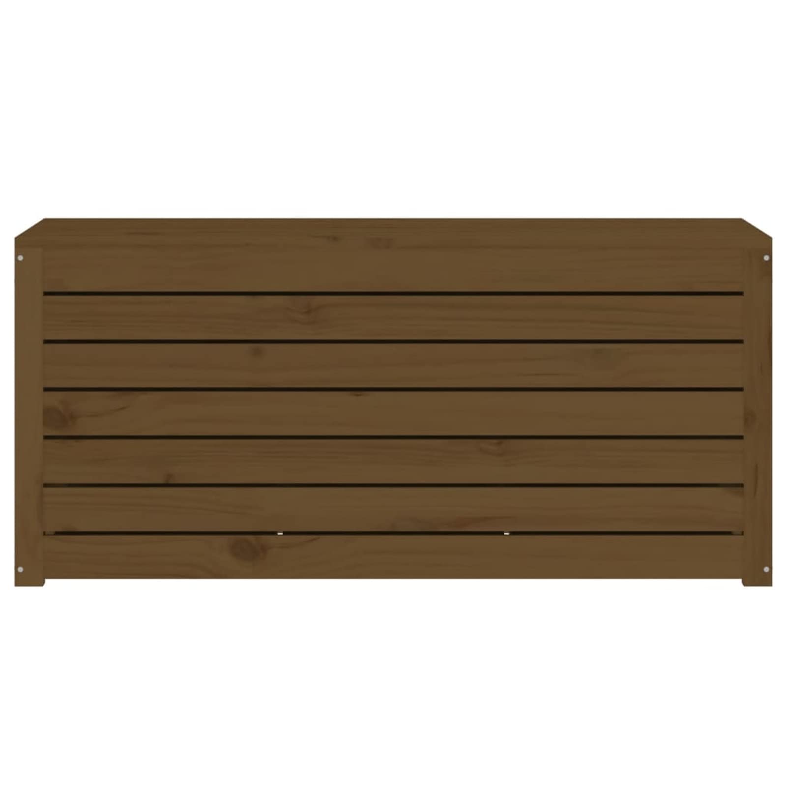 Baúl de jardín Madera Maciza Pino marrón Miel 101x50,5x46,5 cm, Arcon Exterior, Arcones para Patio, Baul Almacenamiento Exterior, Baúl para Terraza