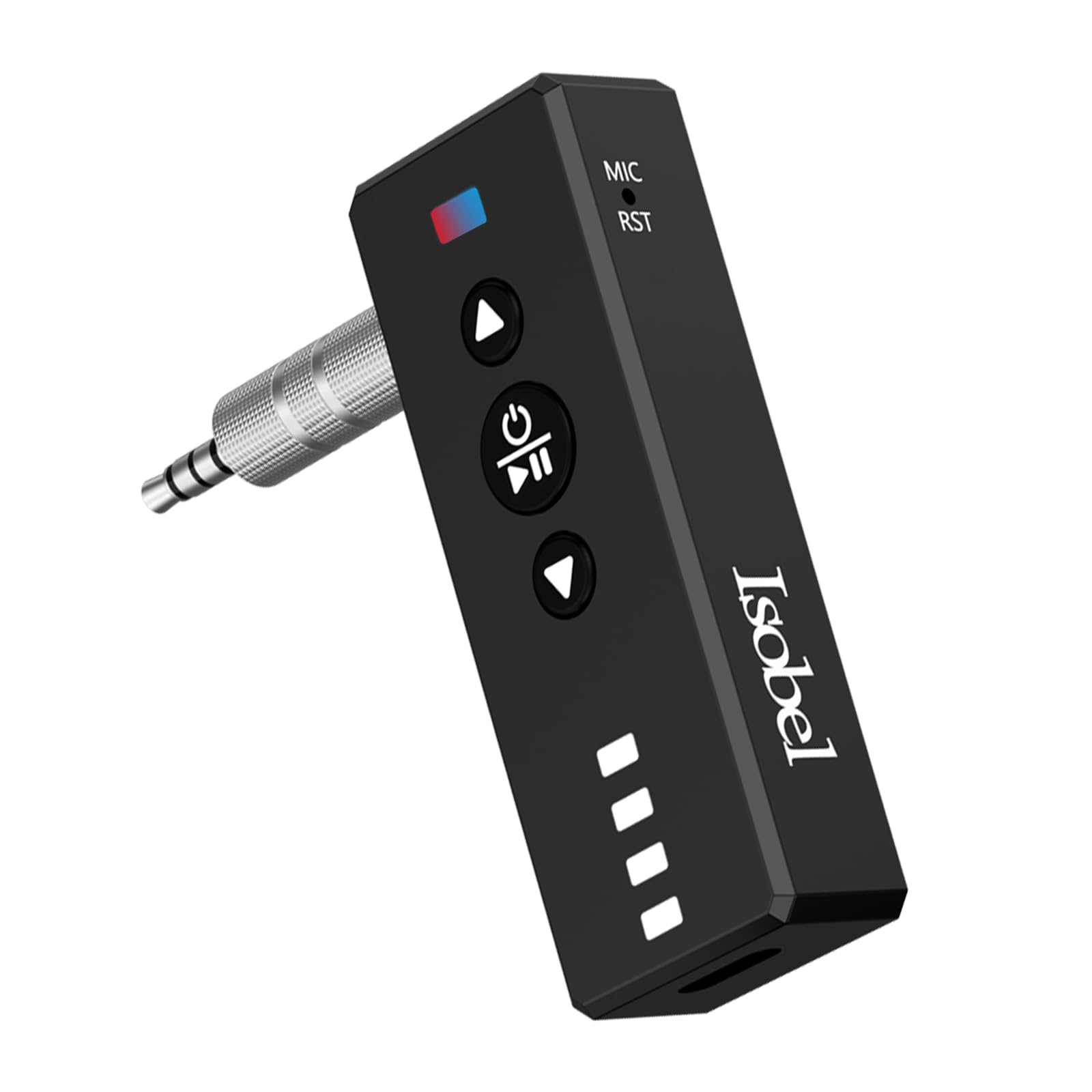 Isobel Bluetooth 5.4 Transmitter Receiver, 3 in 1 Portable Wireless Bluetooth Audio Adapter to Any 3.5mm AUX Jack for TV PC Car Airplanes Boats Home