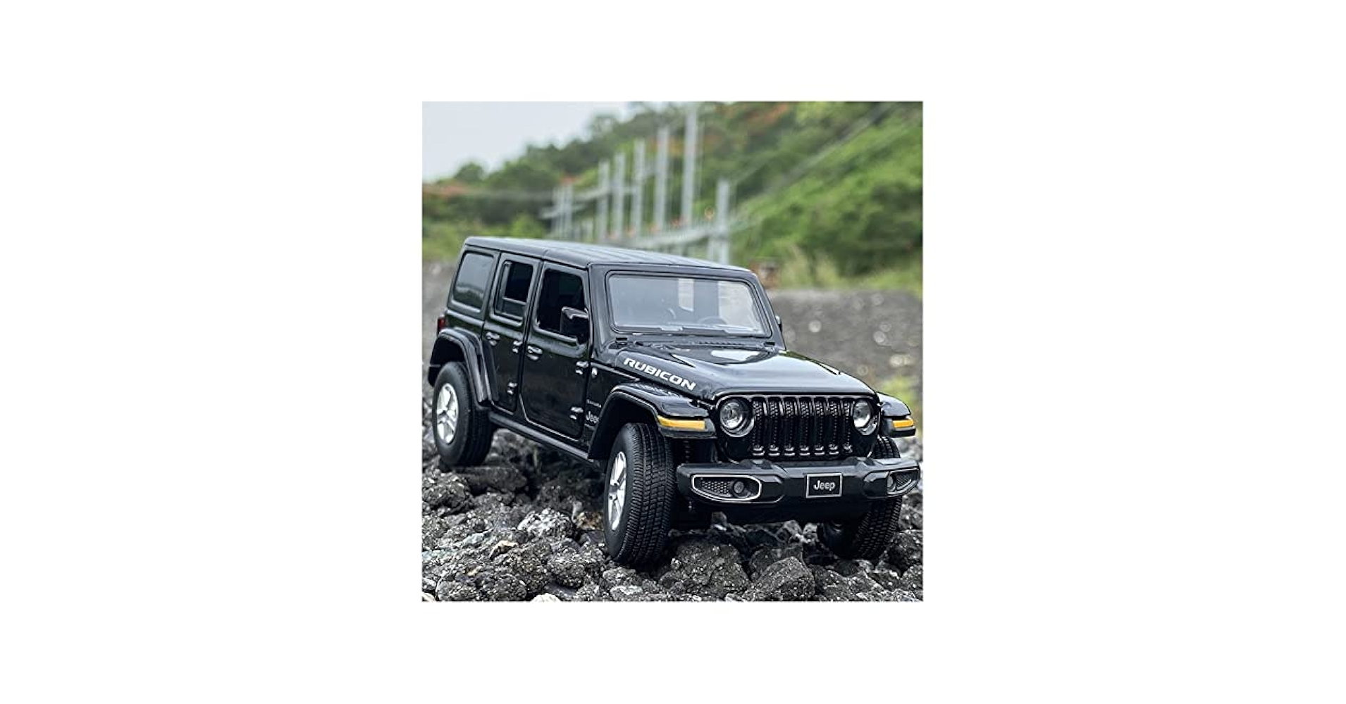 Jeep Rubicon ブラック ミニカー 2018 Jeep Wrangler Rubicon Convertible Black Diecast Model