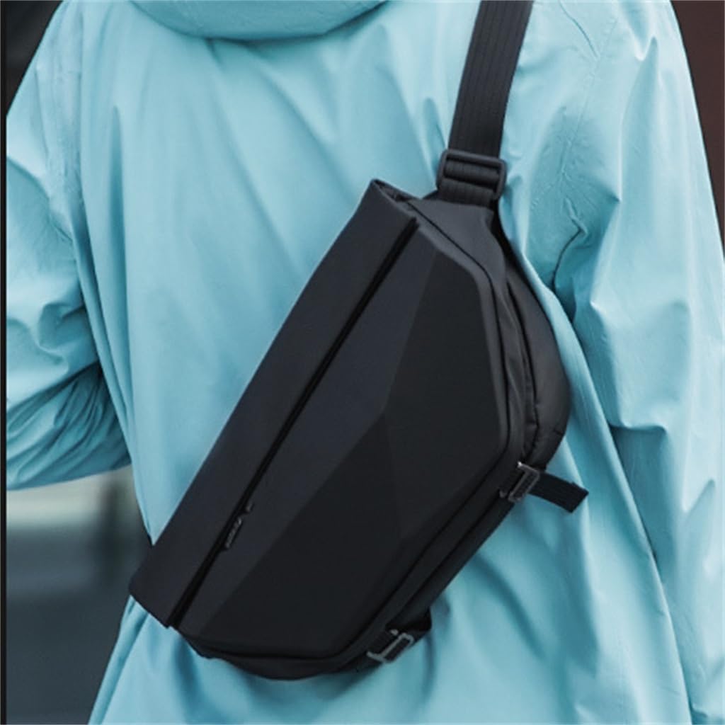 Geometric Crossbody Chest Bag Multifunctional Casual Business Traveler Shoulder Commuter Men's