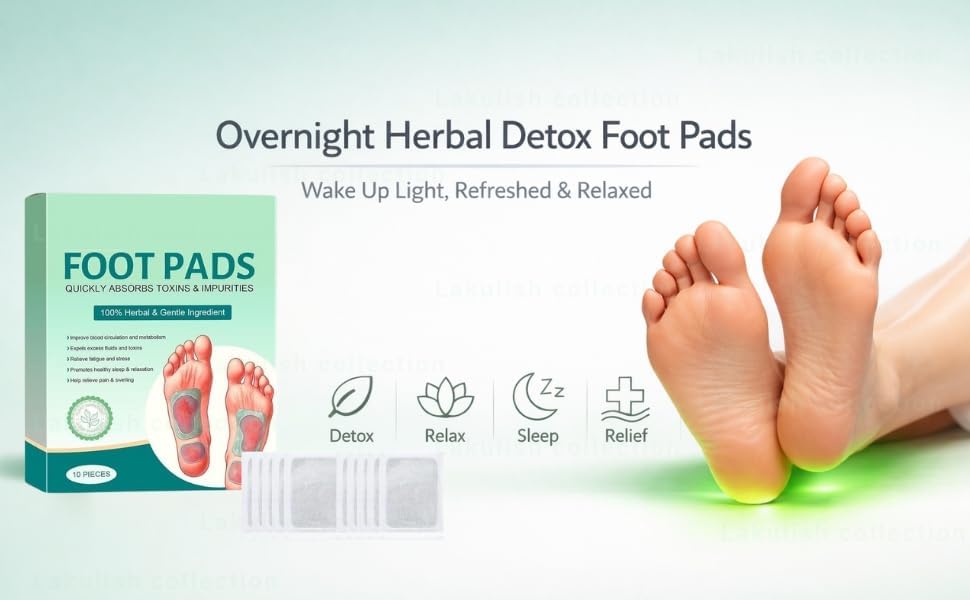 Image of Foot patch (pack of 3) Herbal And Gentle Ingredient Detox Foot Pads, Natural Ingredients for Sleep Aid, Pain Relief, Toxin Removal with Bamboo Vinegar and Acupoint Micro-Massage Technology