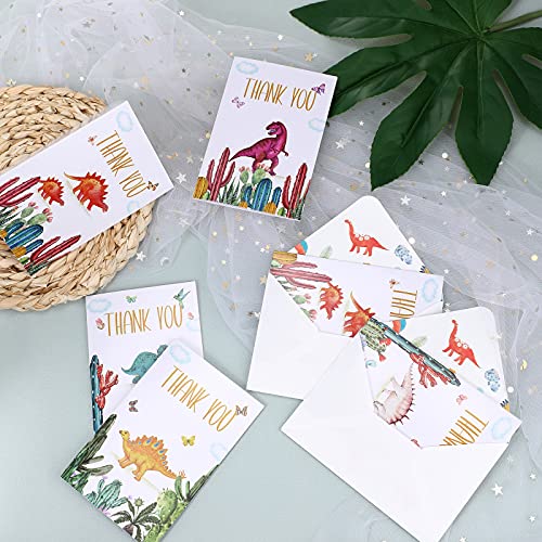 72 Pieces Dinosaur Thank You Cards Includes 36 Pieces Dinosaur Envelopes And 36 Pieces Cactus Dino Thank You Cards Watercolor Dino Thank You Blank Notes Cards For Birthday Kids Party Baby Shower #TOP3
