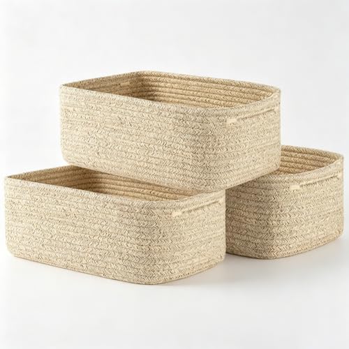 Panier de rangement bébé en coton pliable lin pour jouet et bain - 2