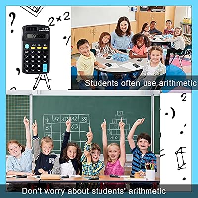 12 Pieces Pocket Size Mini Calculators Handheld Angled 8-Digit Display Calculators Basic Standard Small Accounting Desktop Supplies for Office School and Home