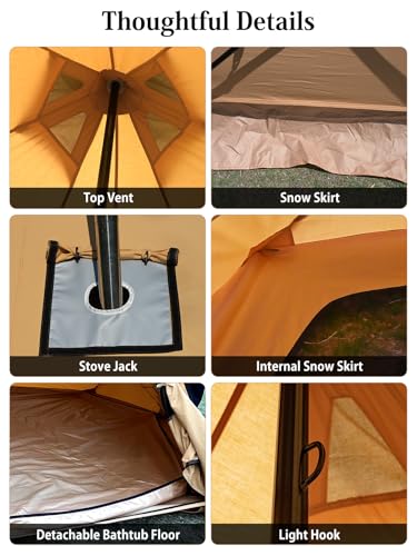 Carpa Bell Canvas con Estufa para 4 Personas miniatura 5