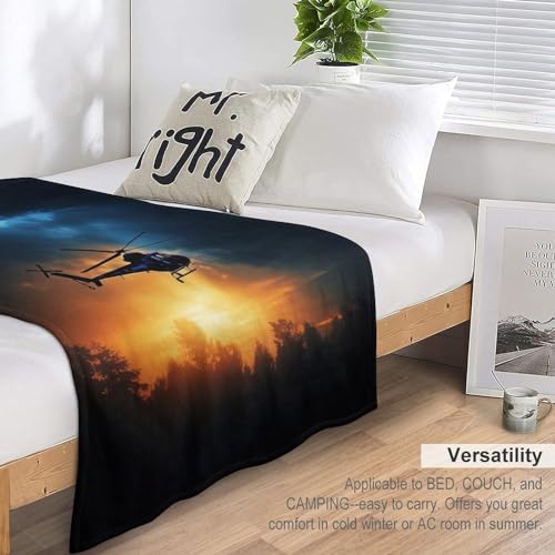 Couverture polaire hélicoptère le cadeau idéal chaud et doux pour lit