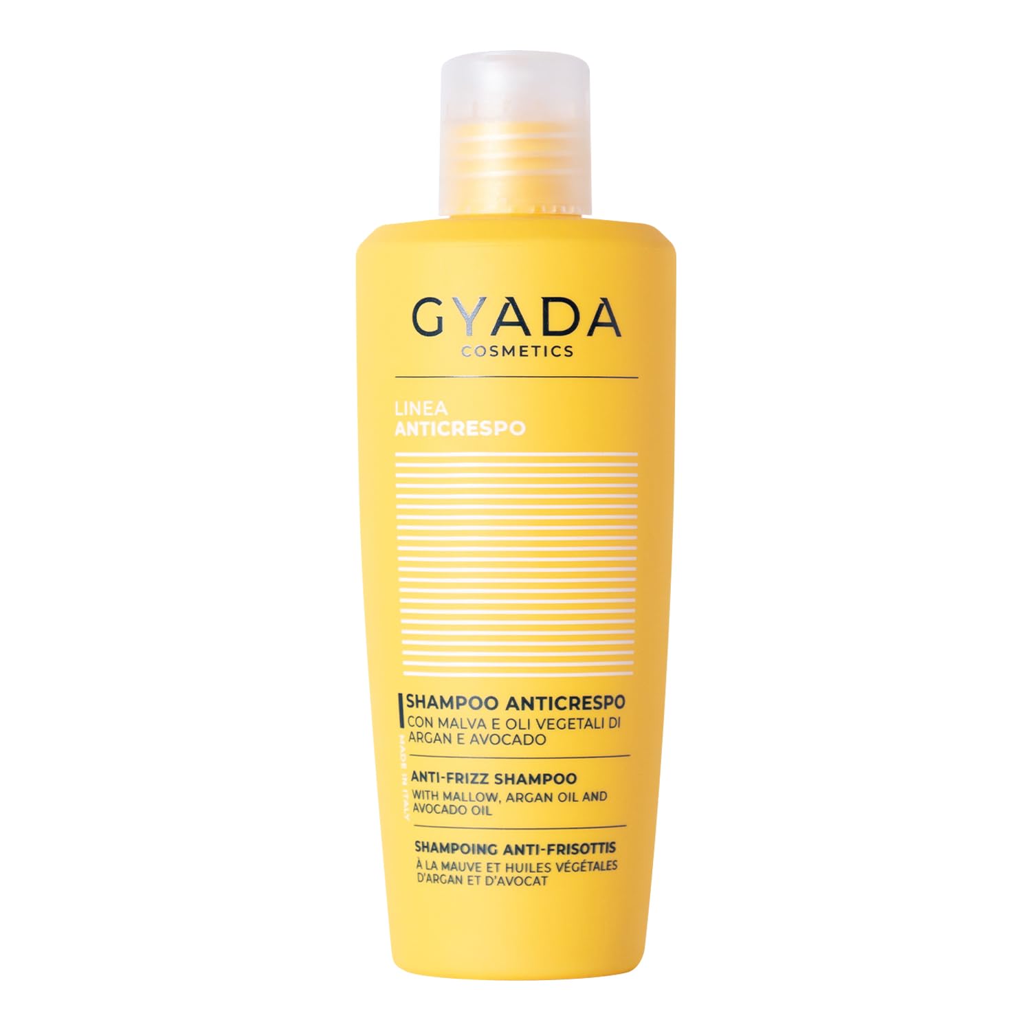 GYADA COSMETICS, Szampon przeciw puszeniu się włosów z podwójnymi końcówkami, odżywczy i dyscyplinujący, sprawia, że włosy stają się miękkie i jedwabiste, na bazie oleju arganowego, 250 ml