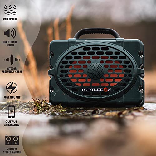 Turtlebox Gen 2: Loud! Outdoor Portable Bluetooth 5.0 Speaker | Rugged, Ip67, Waterproof, Impact Resistant & Dustproof (Rich, Full Sound, Plays To 120Db, Pair 2X For True L-R Stereo), Original Green #TOP1