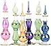 NileCart Egyptian Perfume Bottles Set Of 12 Size 4” Hand Blown Decorative Bottles With Handmade Golden Egyptian Decoration for Perfumes & Essential Oils.