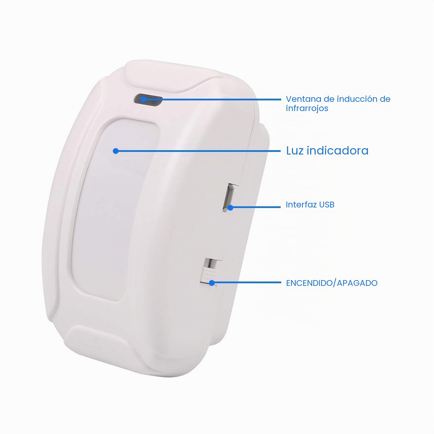 Mengshen Alarma del Sensor De Movimiento, Timbre Inalámbrico para Puerta/Entrada de La Puerta/Casa y Tienda/Buzón, Kit de Sistema de Alarma de Seguridad con 2 Sensor Y 1 Receptor - YBQ042