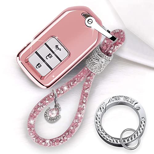 Vichona Valentines Day Gifts Bling Car Keychain for Women, Compatible with Honda Accord,Civic,Fit,CR-V Smart Remote Car Key Cover Compatible With Honda-pink One Size Vichona Valentines Day Gifts Bling Car Keychain for Women, Compatible with Honda Accord,Civic,Fit,CR-V Smart Remote Car Key Cover Compatible With Honda-pink One Size