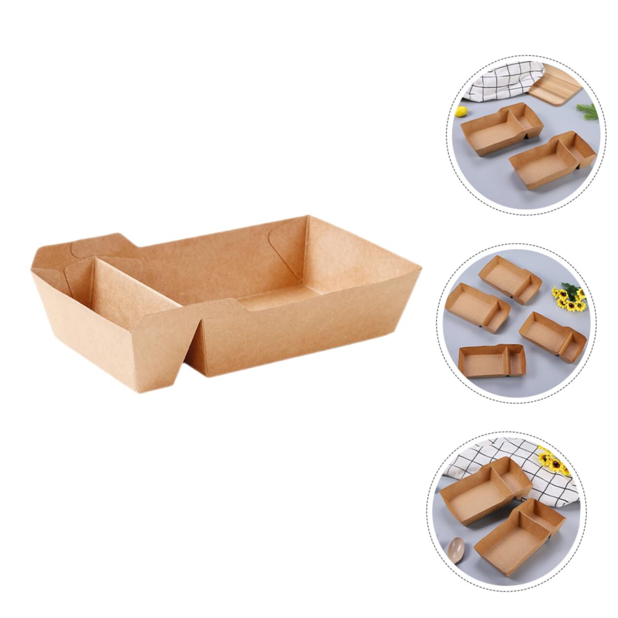ULTECHNOVO 100pezzi Contenitori Per Snack Di Carta Scatole Per Servire Patatine Fritte Contenitori Per Caramelle Da Festa Scatole Da Asporto Per Alimenti Porta Snack in Carta