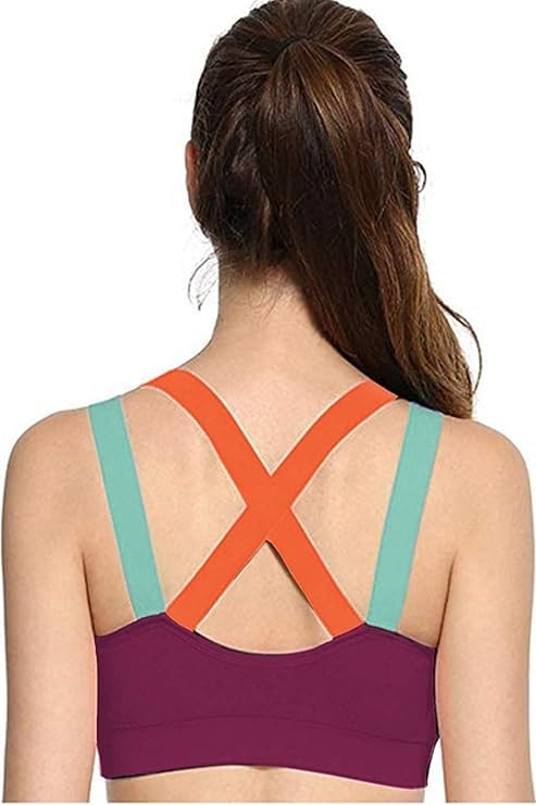 Image of Dilency Sales Racer Back Sports Bra for Women's /Girls (Gym,Yoga,Running,Workout) (Removable Pads) (30 to 34 Size)