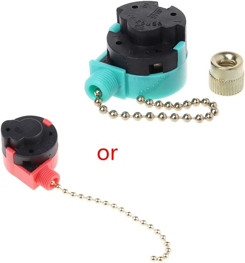 Amazon.co.jp ACBerry 3A / 250V 6A/125Vジッパースイッチ3スピードプルチェーンコントロールニッケルファン