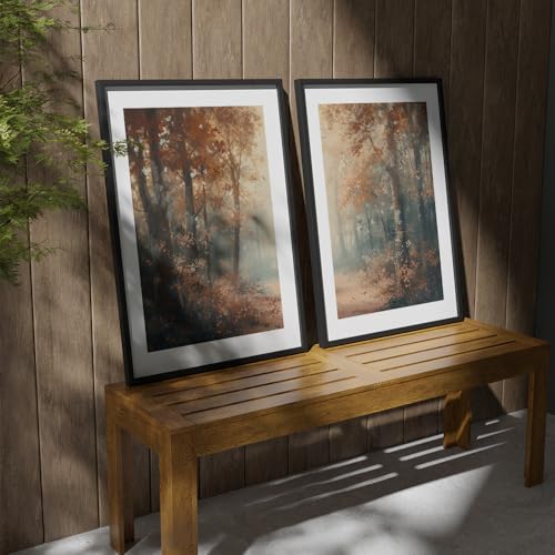 Image of COLOSSAL ART HOUSE Wall Art Set of 2 - 10x13 inch Framed Paintings for Living Room, Bedroom & Home Decor - Modern Wall Decoration for Interior Spaces, Aesthetic & Stylish Design Pink