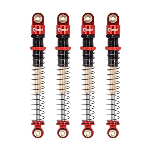 INJORA 51mm Shocks-Long Travel Threaded Double Barrel Damper for Axial AX24 SCX24 Upgrade 1/24 RC...