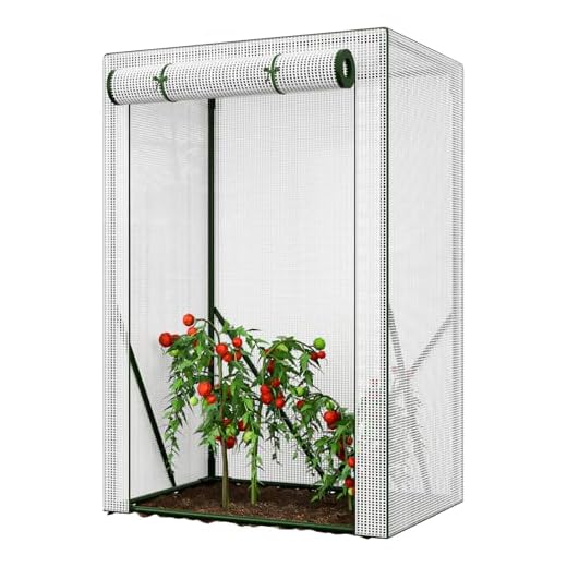 PUTINEI Tomatengewächshaus, Foliengewächshaus Klein,Treibhaus mit Tür zum Aufrollen, 100 x 50 x 150 cm, Tomaten Gewächshaus für Garten, Balkon, Terrasse,Gewächshausfolie(Ohne Rahmen)