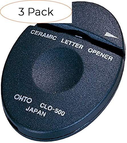 1 X Auto Ceramic Black Letter Opener (Japan Import) (Pack 3)
