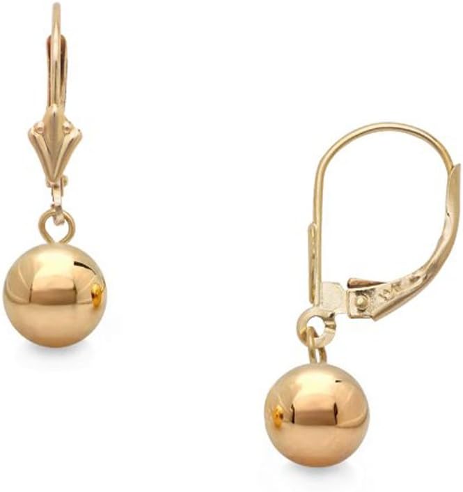 Art and Molly 14k Gold Ball Drop Earrings with Leverback