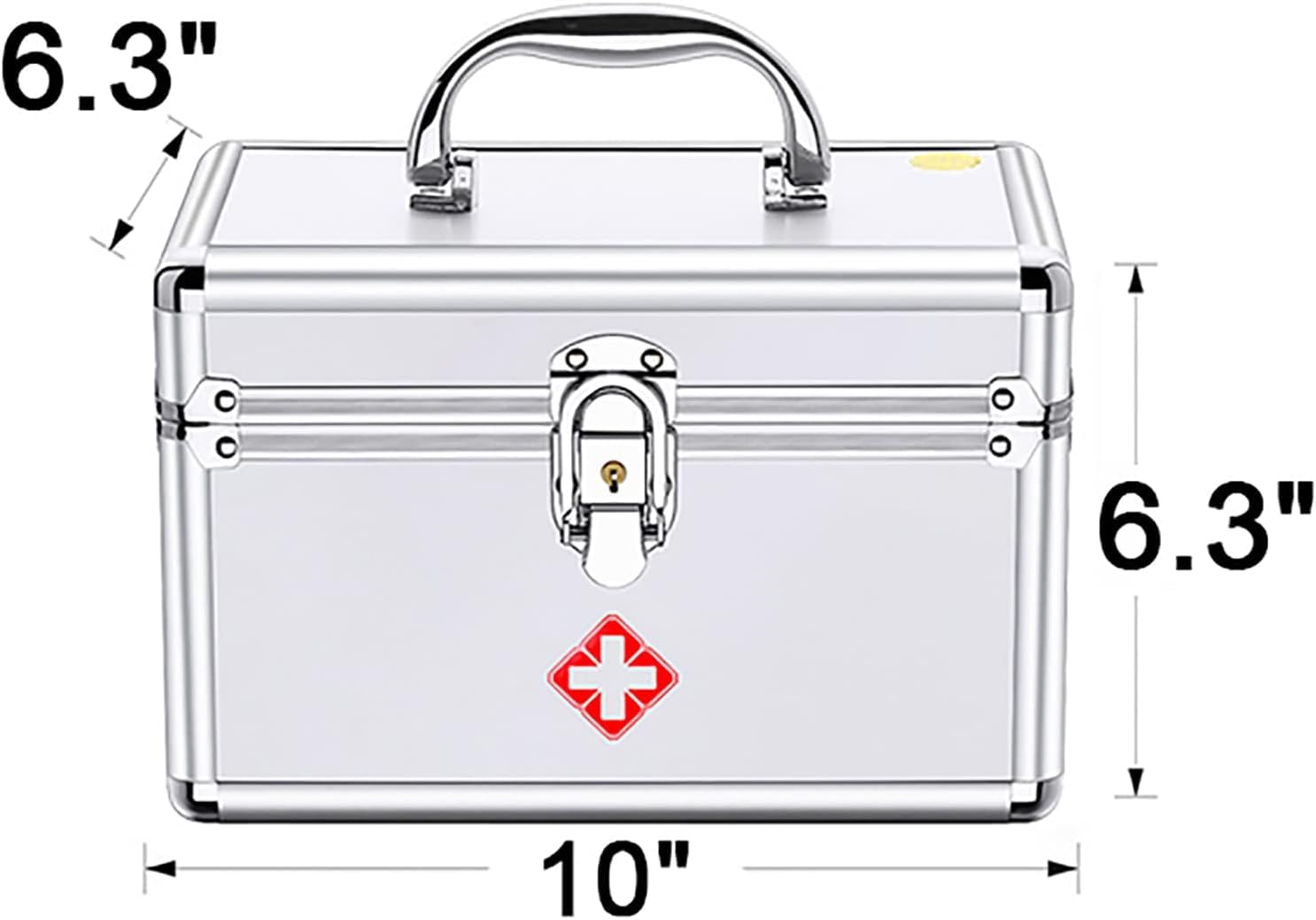 Kit di Pronto Soccorso Cassetta di Pronto Soccorso Chiudibile A Chiave Serratura di Sicurezza Scatola di Immagazzinaggio per Medicinali con Maniglia Portatile per Auto, Casa, Viaggio, Pink