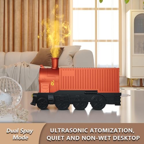 Diffuseur train aromathérapie USB rouge de 300 ml avec télécommande - 5