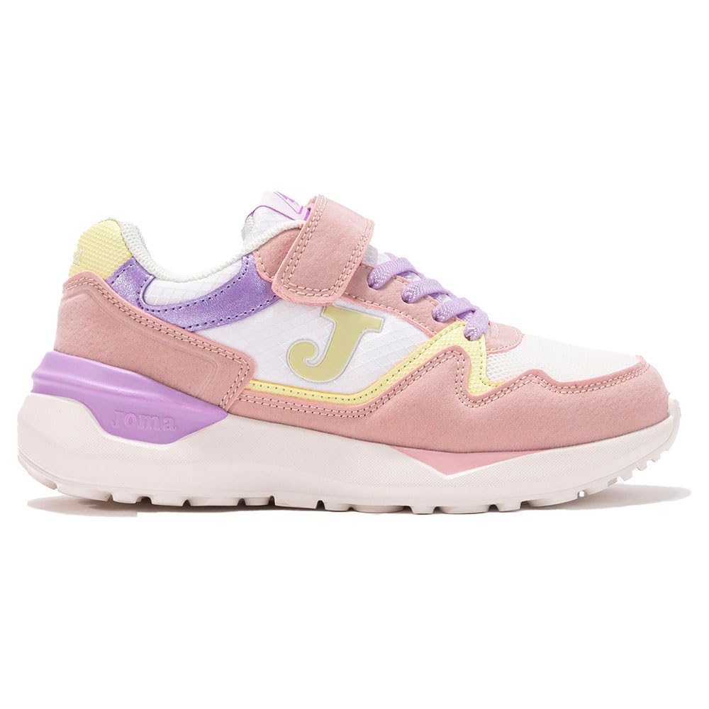 Joma J3080S2532V Zapatillas Deportivas para niña Cierre Adhesivo y Cordones elásticos, diseño Rosa Multicolor NIÑA Deportivos