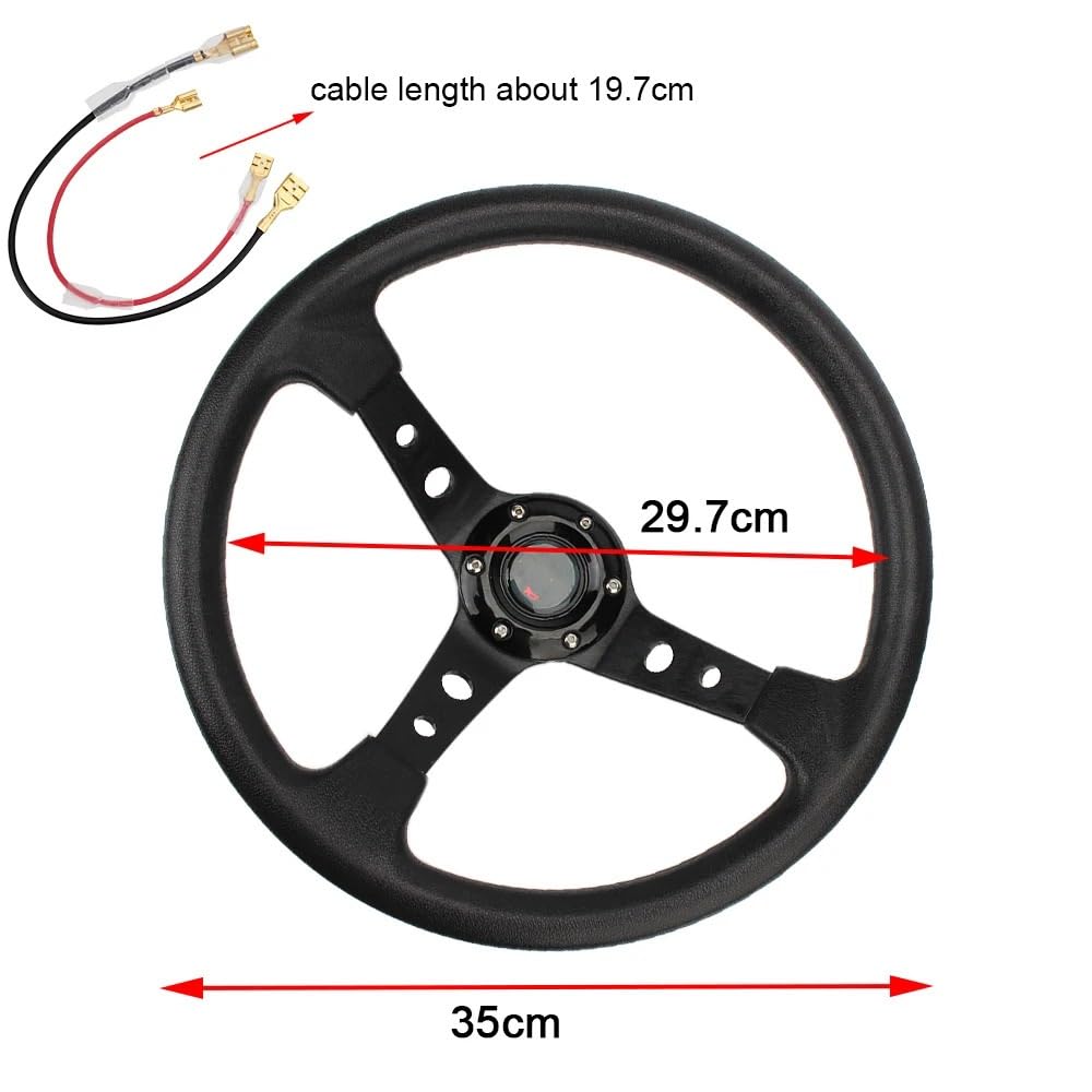 Volante da Corsa Universale,Volante Sportivo Volanti da corsa for auto 14 pollici Volante sportivo universale drifting