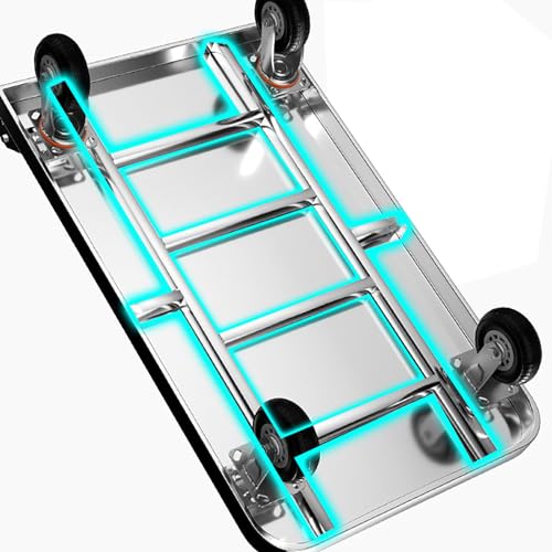 Chariot à plateforme robuste à roues pivotantes pour déménagement - 3