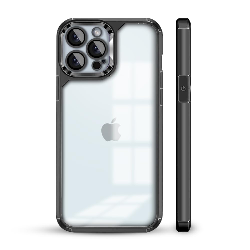 KARWAN®️Electroplated Back Cover Case for iPhone 13 Pro Max |Ultra Hybird Camera Protection Back Cover for Apple iPhone 13 Pro Max |Transparent Case | TPU, Black (B0D1MWFN7N) Amazon Price History, Amazon Price Tracker