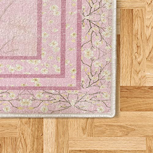 Ambesonne RUGC_379011_122X170 Apple Blossom Decorative Rug, Flowers And Blooming Spring Season Branches Nature Garden Romance thumb #4
