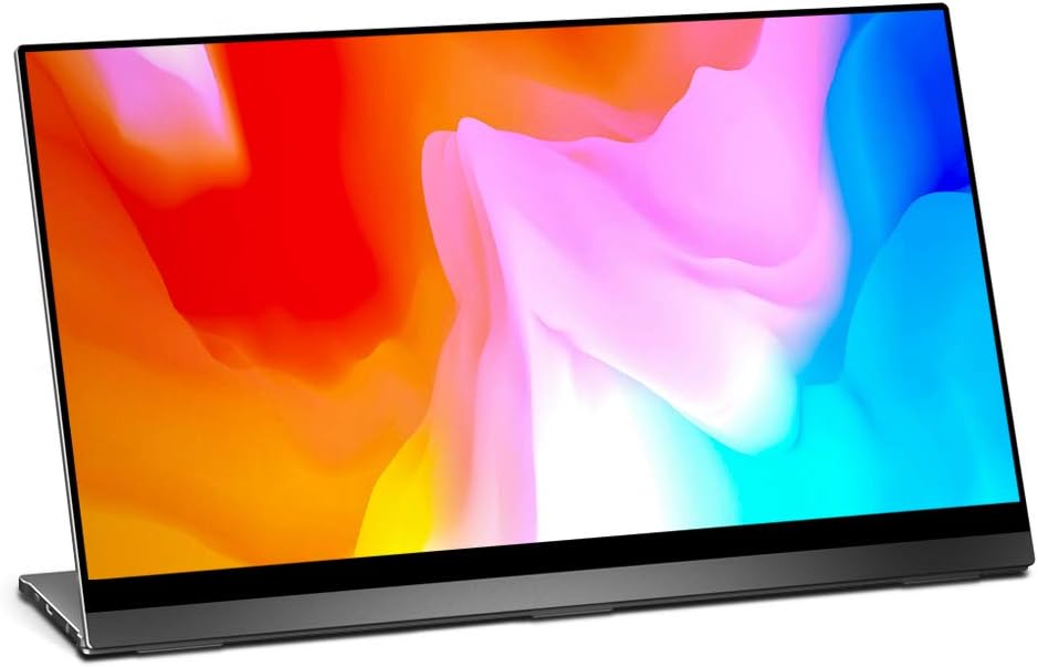 Portable Monitor 4K Touchscreen, UPERFECT 14 Zoll Tragbarer USB C Monitor 3840x2160 UHD Mobile Display mit Schwerkraftsensor Auto-Rotation Rahmenlos Bildschirm, Schwarz, 140F01