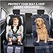 Lulyboo Car Seat Protector & Organizer for Baby - Denim Kick Mat with Extra Storage, Built-in Tablet Holder, Back & Front Facing Shield, Compatible with All Vehicles, Leakproof & Easy to Install