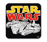  Logoshirt - Guerra de Las Galaxias Posavasos - Star Wars Coaster - Millenium Falcon - Coloreado - Diseño Original con Licencia