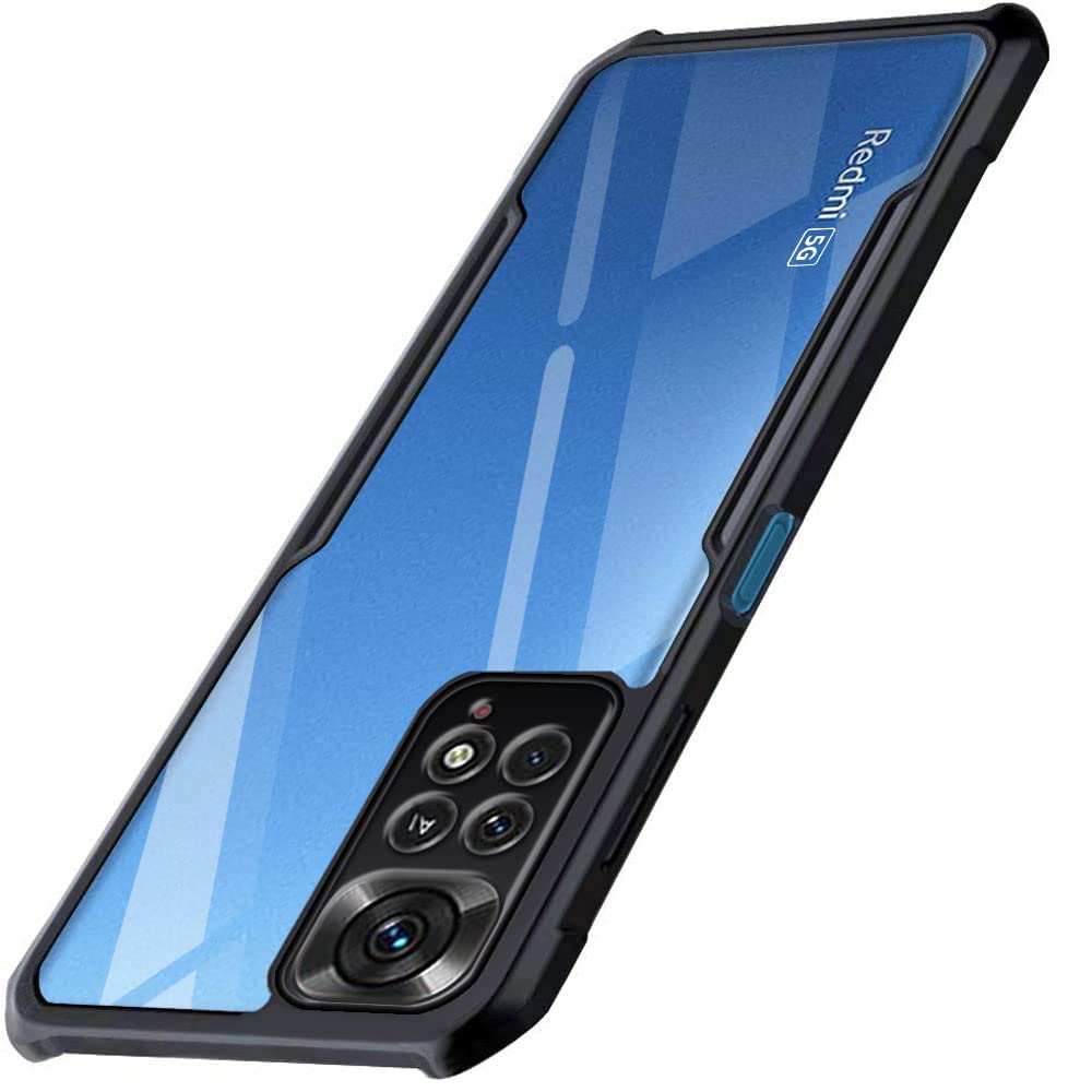 WOW IMAGINE Poly Carbonate Crystal Clear Transparent Mobile Back Cover with AirEDGE Technology, Hard Bumper, Full Armor Shockproof Device and Camera Protection for Redmi Note 11 Pro, Pro Plus (Black) (B09W9NLRSM) Amazon Price History, Amazon Price Tracker